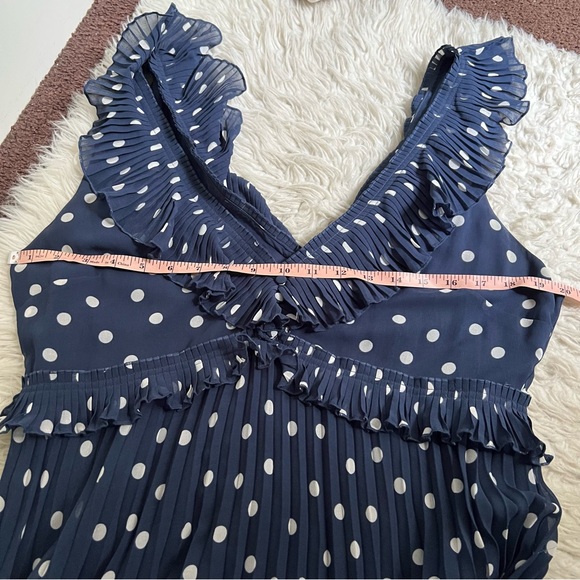 Sezane Rachelle Dress - Polka Dot Navy - Picture 9 of 10